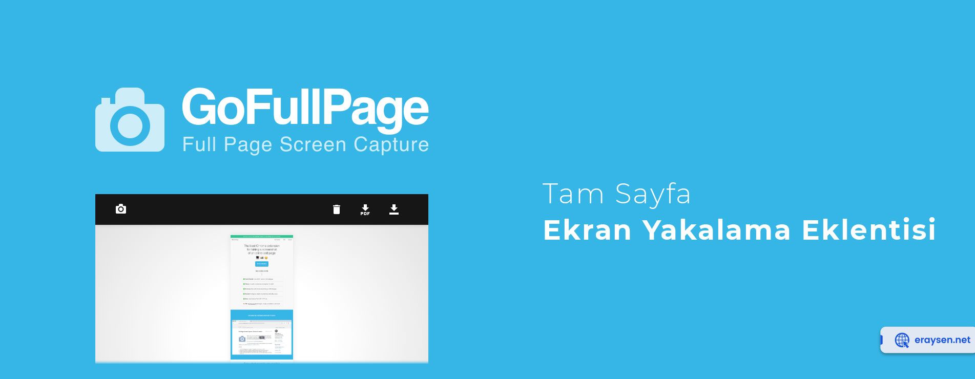 GoFullPage -Tam Sayfa Ekran Yakalama Eklentisi